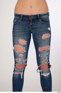 Olivia Sparkle blue jeans with holes casual dressed thigh 0001.jpg